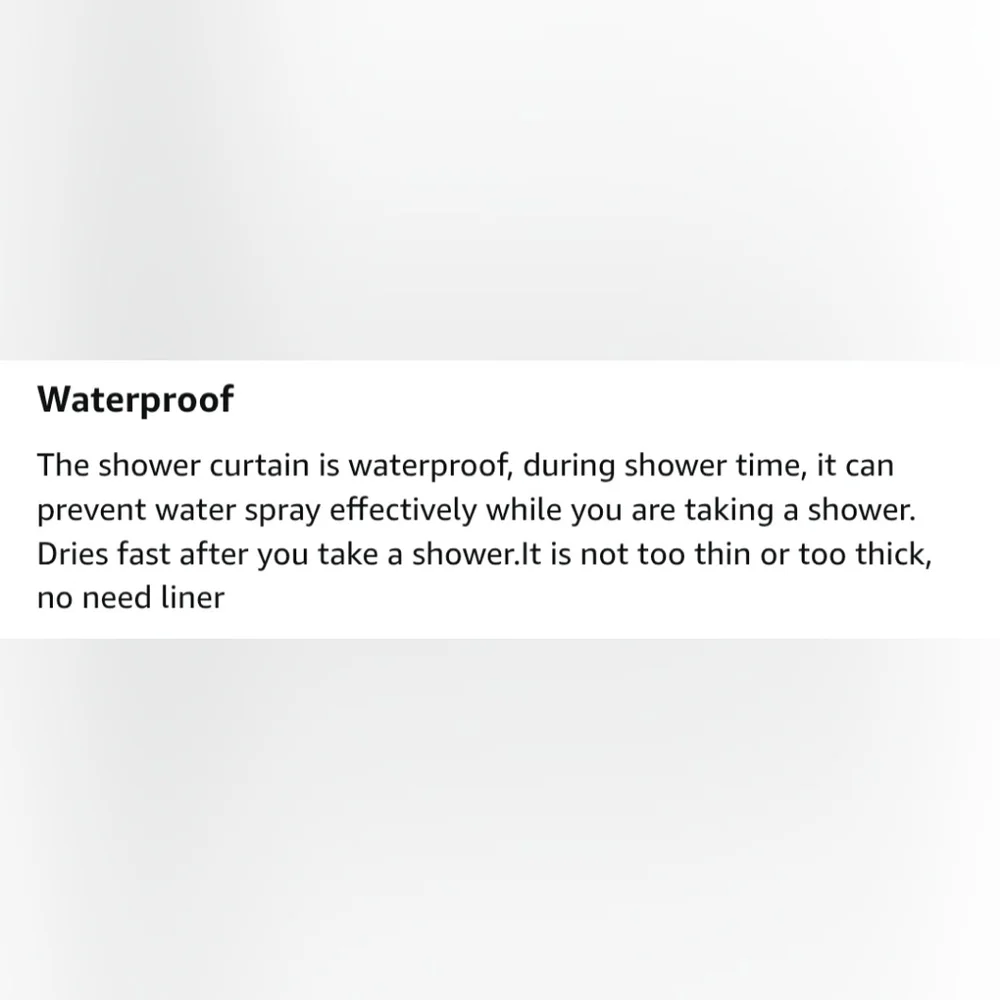 N/A shower curtain